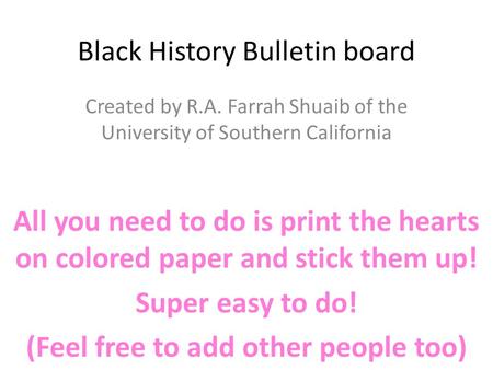 Black History Bulletin board