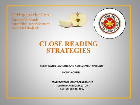 Close reading strategies