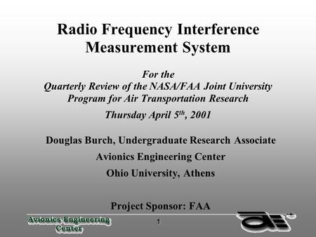 Radio Frequency Interference Measurement System