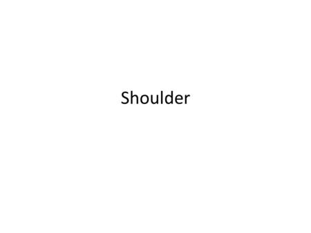 Shoulder.