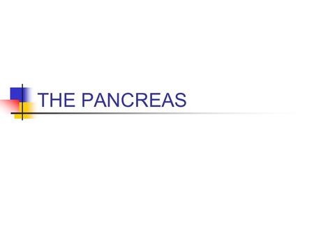 THE PANCREAS.
