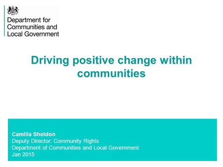 Driving positive change within communities