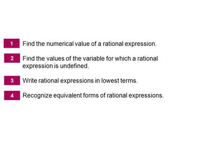 The Fundamental Property of Rational Expressions