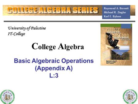 Basic Algebraic Operations