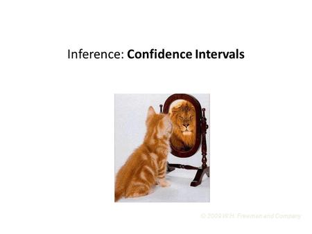 Inference: Confidence Intervals