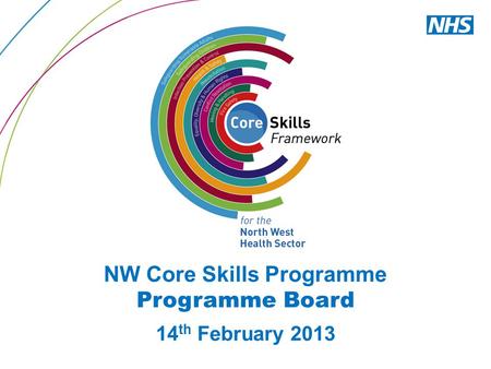 NW Core Skills Programme Programme Board 14 th February 2013.