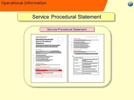 Operational Information Service Procedural Statement.