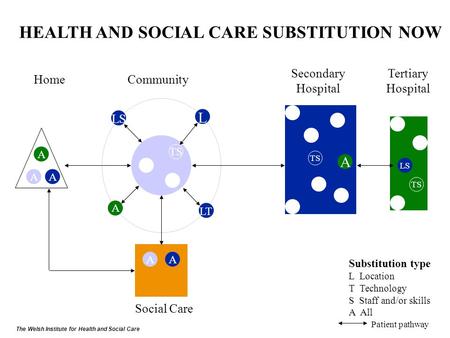 TS A LS A A AA TS A L LS LT HEALTH AND SOCIAL CARE SUBSTITUTION NOW HomeCommunity Secondary Hospital Tertiary Hospital Social Care Substitution type L.