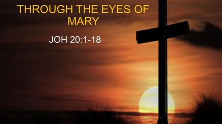 THROUGH THE EYES OF MARY