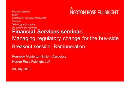 Financial Services seminar: