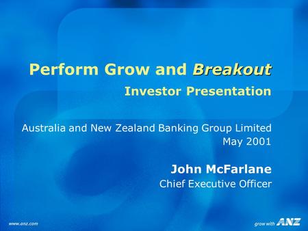Perform Grow and Breakout Investor Presentation