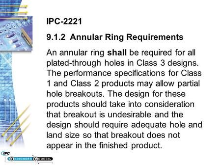 IPC-2221 Annular Ring Requirements
