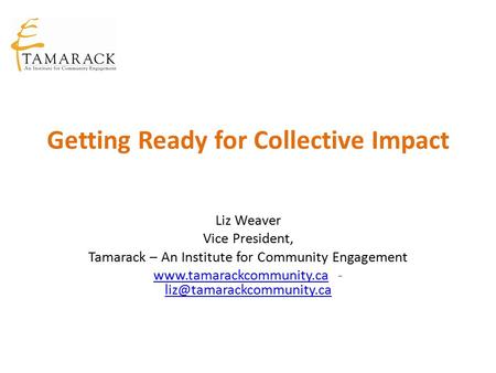 Getting Ready for Collective Impact