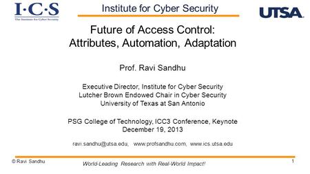Future of Access Control: Attributes, Automation, Adaptation