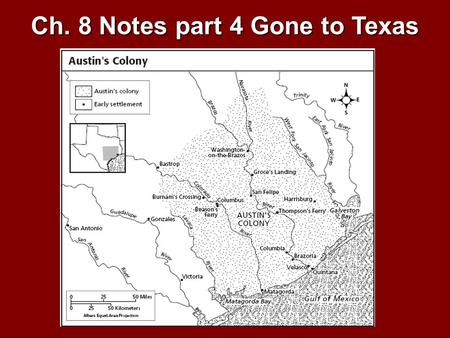 Ch. 8 Notes part 4 Gone to Texas. The Congress also adopted the Mexican Constitution of 1824 which established a states’ rights government.The Congress.