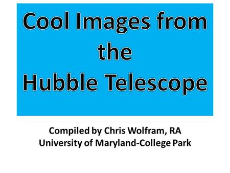 Compiled by Chris Wolfram, RA University of Maryland-College Park.