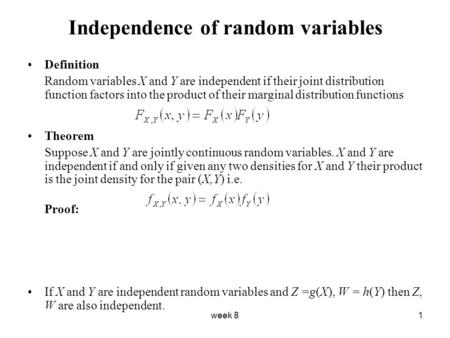 Independence of random variables