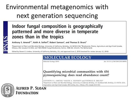 Environmental metagenomics with next generation sequencing.