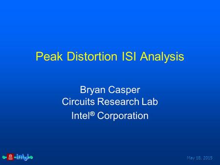 Peak Distortion ISI Analysis