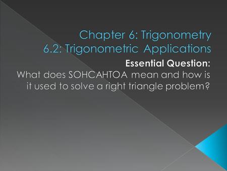  Old stuff will be used in this section › Triangle Sum Theorem  The sum of the measures of the angles in a triangle is 180° › Pythagorean Theorem 
