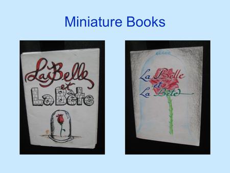 Miniature Books. Sample # 1 Sample # 2 Sample # 3.