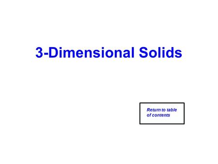 3-Dimensional Solids Return to table of contents.