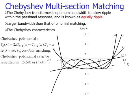 Chebyshev Multi-section Matching