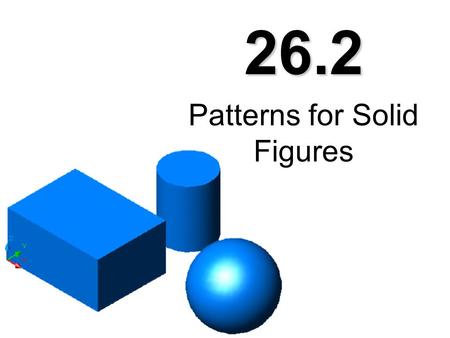 Patterns for Solid Figures