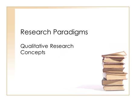 Qualitative Research Concepts