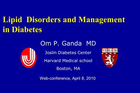 Lipid Disorders and Management in Diabetes