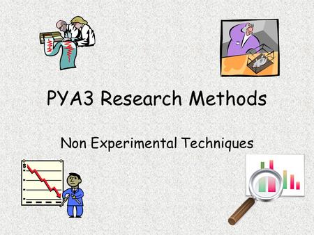 PYA3 Research Methods Non Experimental Techniques.