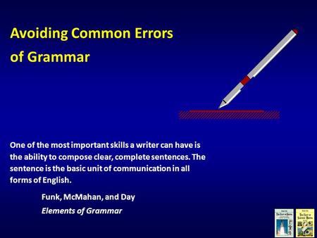 Avoiding Common Errors of Grammar