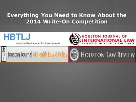 Everything You Need to Know About the 2014 Write-On Competition.
