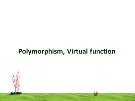 CSI 3125, Preliminaries, page 1 Polymorphism, Virtual function.
