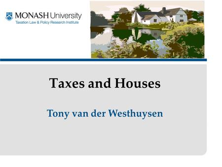 Tony van der Westhuysen Taxes and Houses. The Henry Recommendations Substantial increases in the maximum rates of rent assistance for income support recipients.