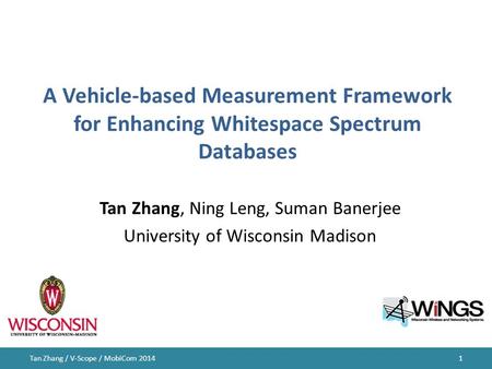 Tan Zhang, Ning Leng, Suman Banerjee University of Wisconsin Madison