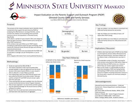 Impact Evaluation on the Parents Support and Outreach Program (PSOP) Olmsted County Child and Family Services Lucy Matos MSW Student, Minnesota State University,