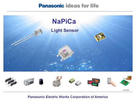 Panasonic Electric Works Corporation of America NaPiCa Light Sensor Oct 2009.