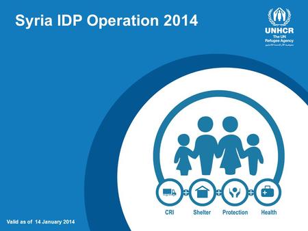 Syria IDP Operation 2014 Valid as of 14 January 2014.
