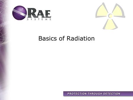 Basics of Radiation. 2 Topics Types of Radiation How Radiation Interacts With You Radiation Safety Why Measure Radiation Today Summary Radiation Equivalents.