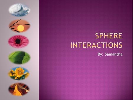 Sphere Interactions By: Samantha.
