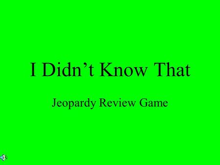 I Didn’t Know That Jeopardy Review Game. $2 $5 $10 $20 $1 $2 $5 $10 $20 $1 $2 $5 $10 $20 $1 $2 $5 $10 $20 $1 $2 $5 $10 $20 $1 Finding Evidence Central.
