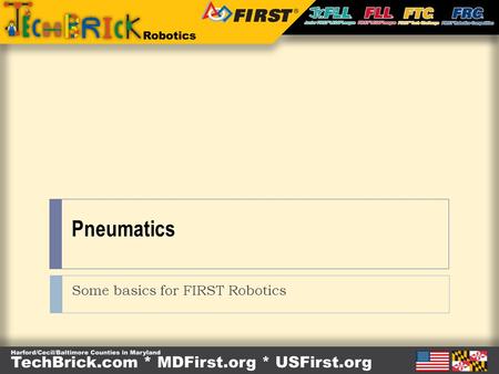 Some basics for FIRST Robotics
