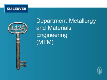 Department Metallurgy and Materials Engineering (MTM)