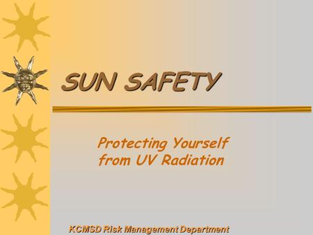 Protecting Yourself from UV Radiation