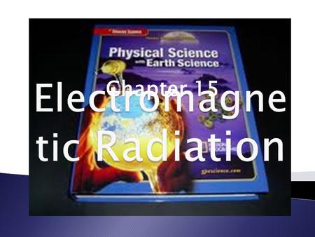 Chapter 15. Waves in Space  One thing that all the forms of electromagnetic radiation have in common is that they can travel through empty space. This.
