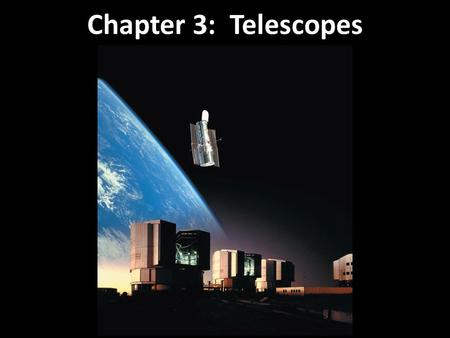 Chapter 3: Telescopes. Images can be formed through reflection or refraction. Reflecting mirror 3.1 Optical Telescopes.