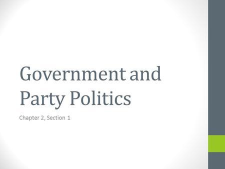 Government and Party Politics