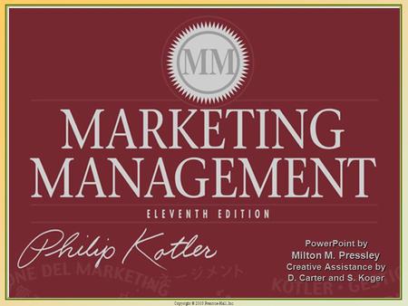 Chapter 1 Defining Marketing for the 21st Century by