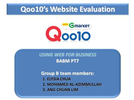 Qoo10’s Website Evaluation